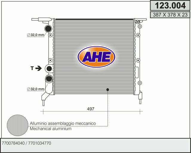 B & C Scambiatore RENAULT 19 II B/C53_ 1.4 59kw 92-95 