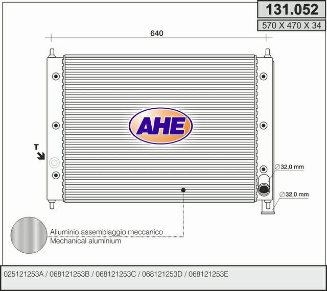 T3 Vw Radiator Radiatore VW TRANSPORTER III 1.7 D 42kw 86-92 | eBay