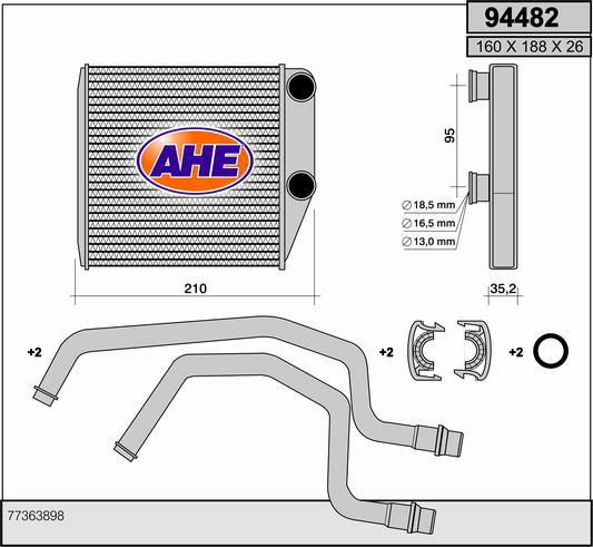 Radiatore stufa OPEL CORSA D S07 1.3 CDTI (L08,L68) 66kw 06-11 - Foto 1 di 1