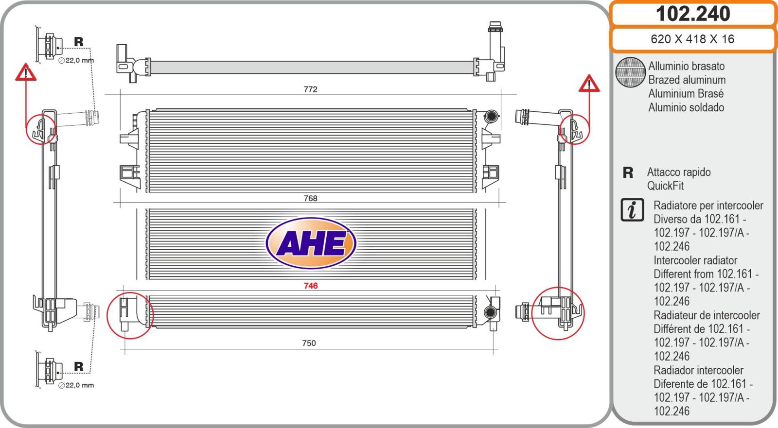 Rad. Int. AUDI/VW A1/Polo/T-Cross/Taigo 25/30/35/1.0/1.5 01.17-