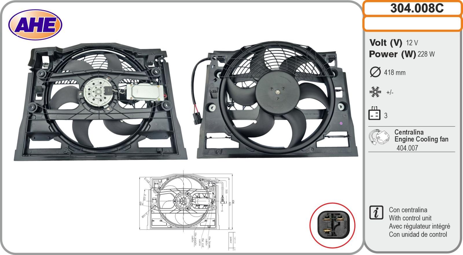 Elettr. BMW E46 Serie 3 20/23/25/28/30 con centralina 02.98-12.07