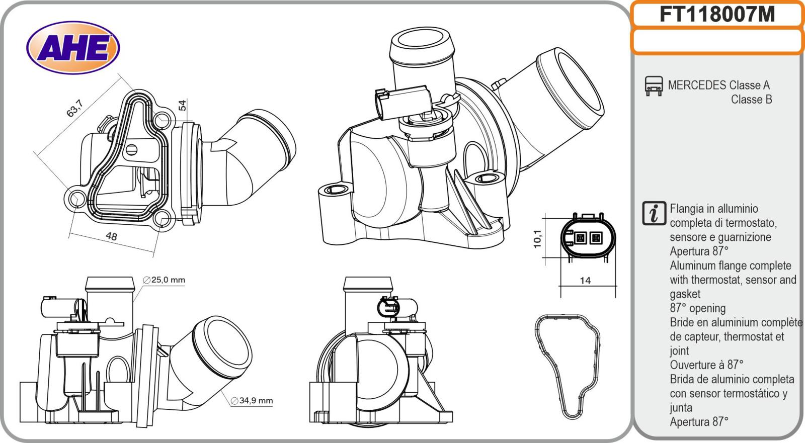 Fl. Term. MERCEDES Classe A/B 150/160/170/180/200 09.04-06.12