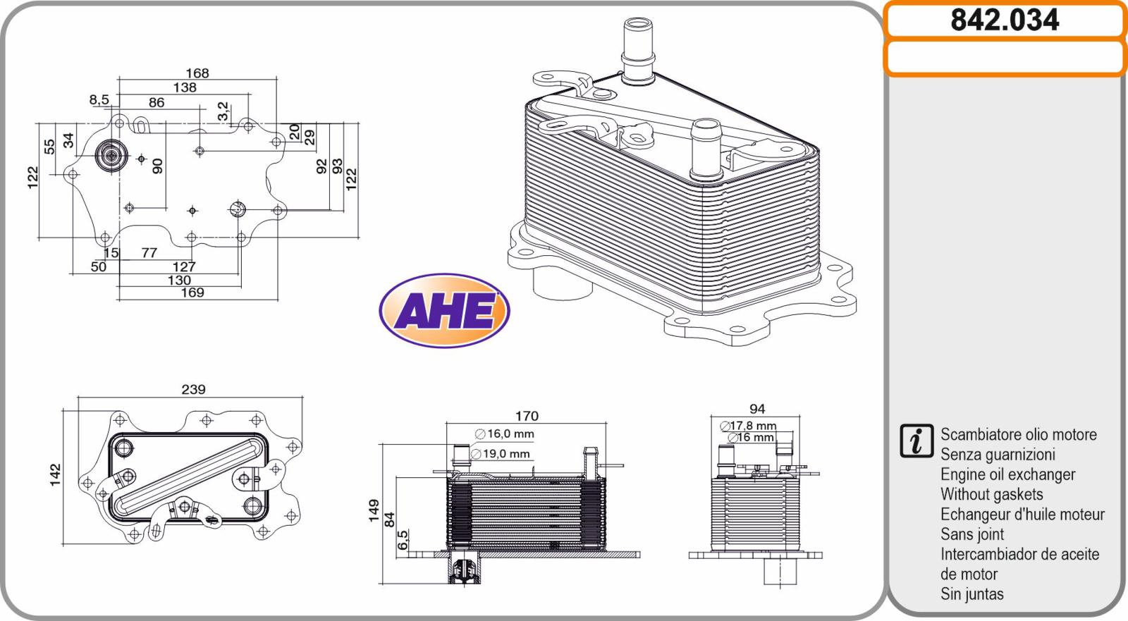 Oilc. LAND ROVER Defender/Range Rover Sport/Velar 3.0 04.19-