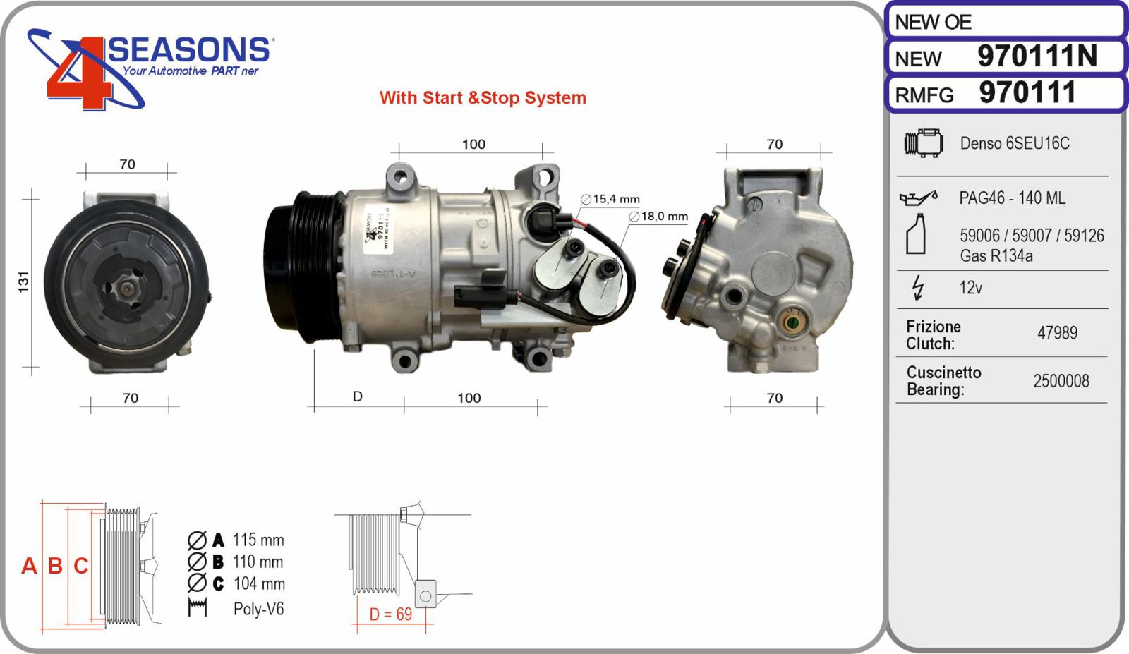 Cmp New MERCEDES W169/W245 Classe A/B 150/160/170/180 09.04-06.12