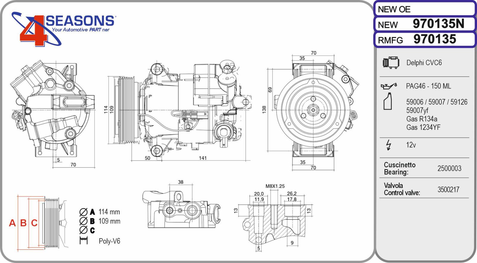 Cmp Rem OPEL Astra J/Meriva B/Zafira 1.6/1.6CDTi/1.8/2.0 12.09-03.19