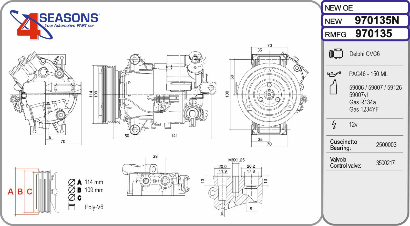 Cmp New OPEL Astra J/Meriva B/Zafira 1.6/1.6CDTi/1.8/2.0 12.09-03.19