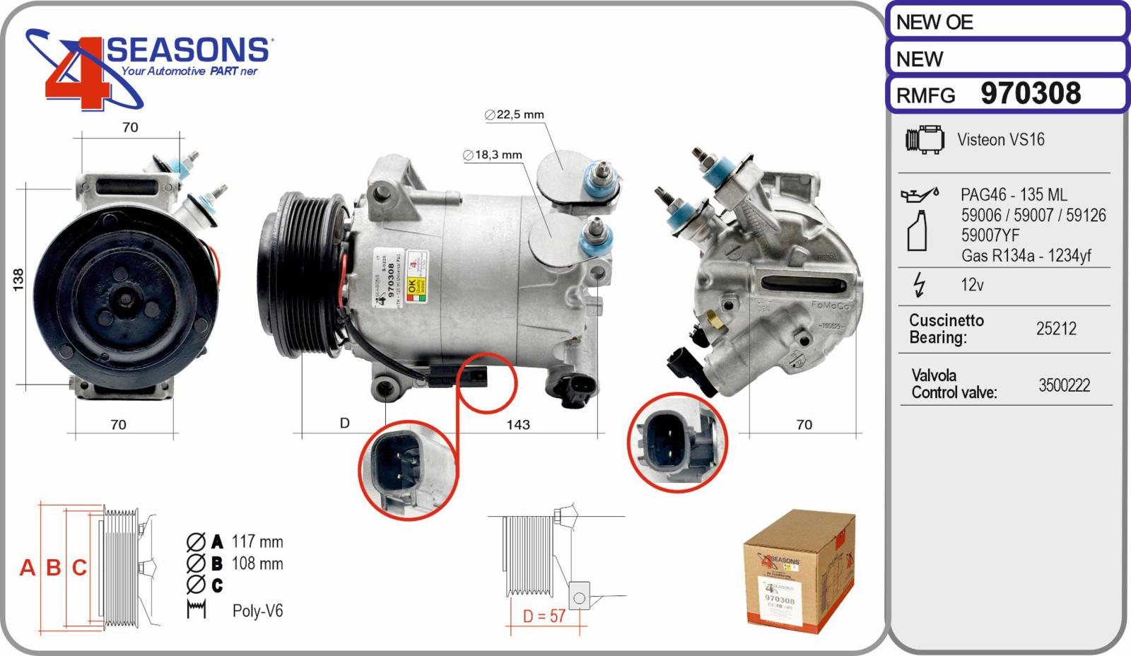 Cmp Rem FORD C-Max/Focus/Transit Connect 1.0Ecoboost 02.12-12.22