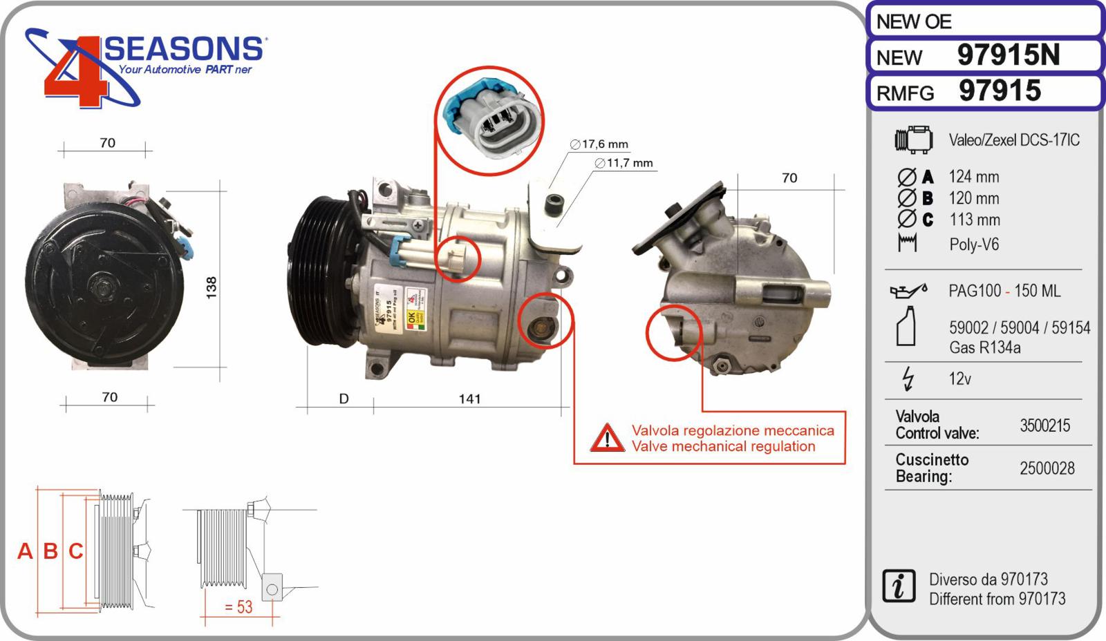 Cmp Rem ALFA ROMEO/FIAT 159/Brera/Freemont 1.9JTDM/2.0JTDM 09.05-