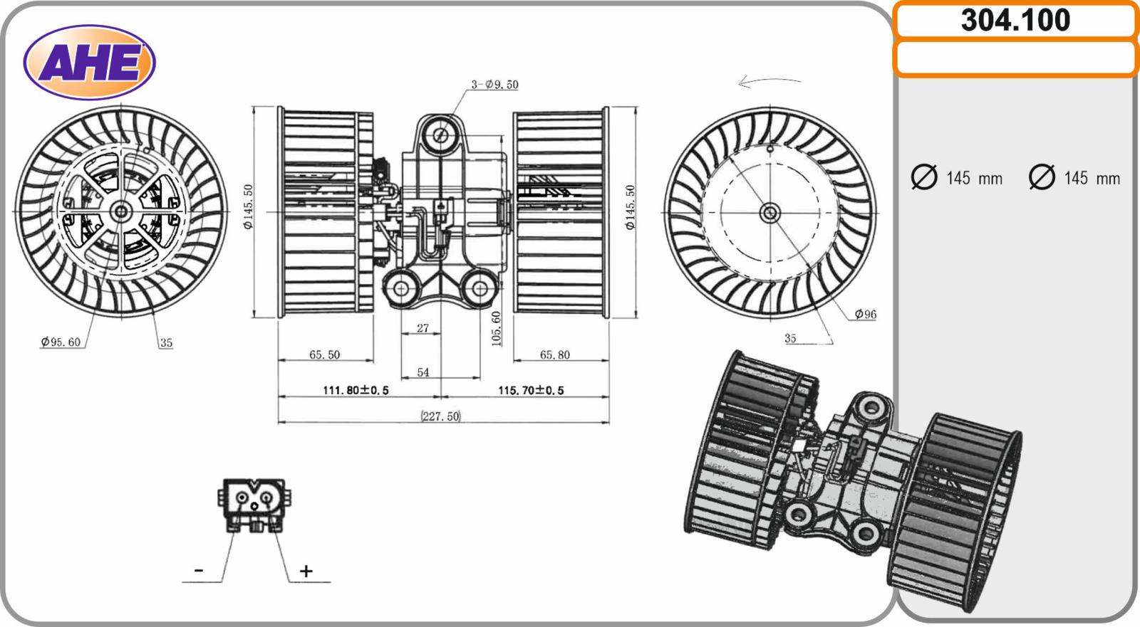 Vent. Abitacolo BMW E39 / E53 serie 5 / X5 09.95-08.12