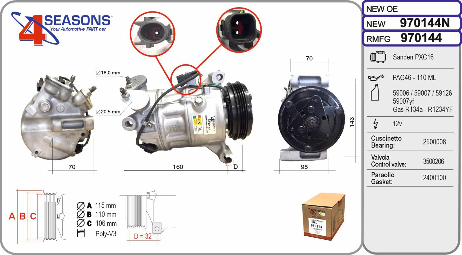 Cmp Rem VOLVO S60/V60/XC60/V70/XC70/S80 D3/D4/D5/T5 03.06-