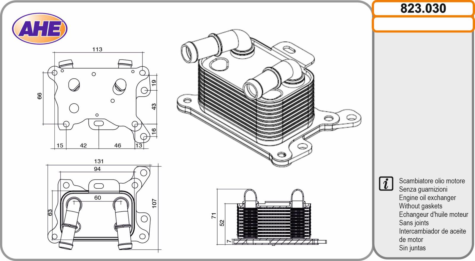 Oilc. DACIA / RENAULT Duster / Captur / Clio / Kangoo 1.3 01.18-