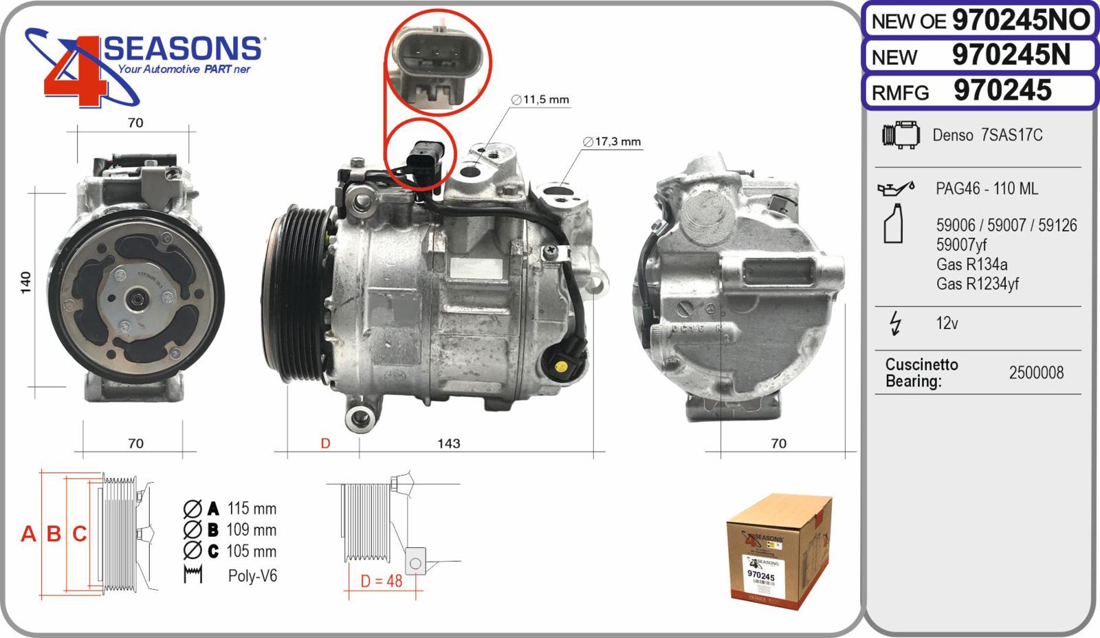 Cmp Rem MERCEDES Classe C / GLC / E 400 / 450 / 43 AMG 03.14-