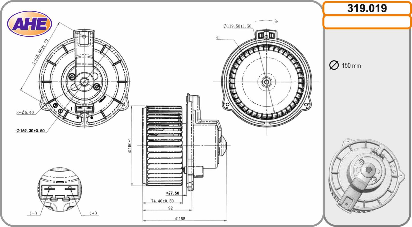 Vent. Abitacolo MITSUBISHI Pajero 10.98-09.07