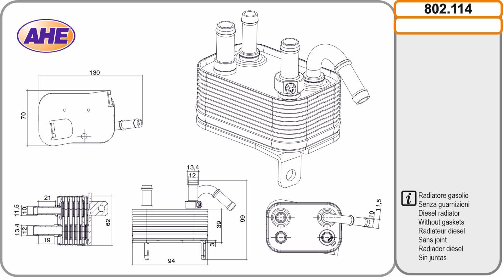 Rad. Carb. AUDI / VW Q7 / Touareg 3.0TDi / 4.2TDi 09.04-07.12